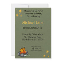 Camping  Birthday  Invitation