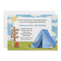 Camping Birthday Party Invitation