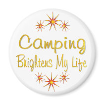 Camping Brightens My Life Refrigerator Magnet