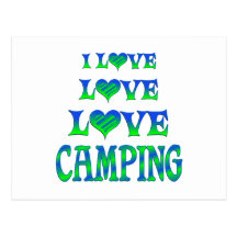 Camping d'amour d'amour cartes postales