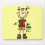 Camping Girl With Lantern Tshirts and Gifts Mousepad