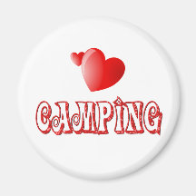 Camping Hearts Magnet
