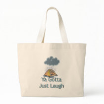 Camping in the Rain Canvas Bags