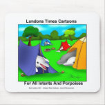 Camping Porpoises Funny Pun-Lovers mousepads
