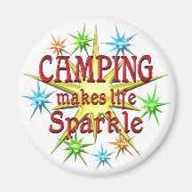 Camping Sparkles Magnets