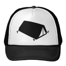 camping tend icon mesh hat