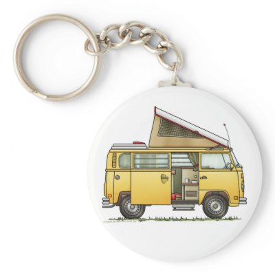 Campmobile Camper Van Keychain by art1st