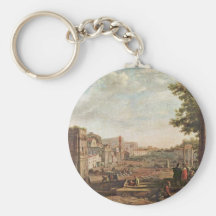 Campo Vaccino By Lorrain Claude Keychains