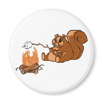 Campsite Beaver Fridge Magnet
