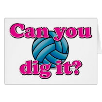 Can you dig it? Volleyball! Card