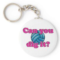 Can you dig it? Volleyball! Keychain