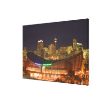 Canada, Alberta, Calgary: City Skyline from Gallery Wrap Canvas