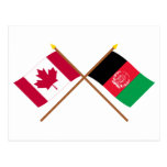 Canada and Afghanistan Crossed Flags Postcard