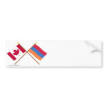 Canada and Armenia Crossed Flags Bumper Stickers