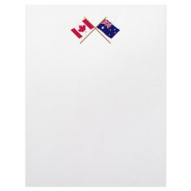 Canada and Australia Crossed Flags