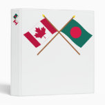 Canada and Bangladesh Crossed Flags Vinyl Binders
