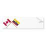 Canada and Ecuador Crossed Flags Bumper Sticker