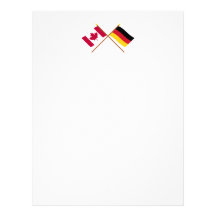 Canada and Germany Crossed Flags Customized Letterhead