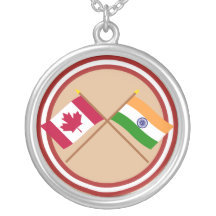 Canada and India Crossed Flags Jewelry
