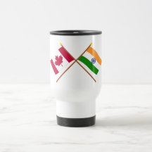 Canada and India Crossed Flags Mug