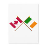Canada and Ireland Crossed Flags Post Cards
