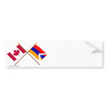 Canada and Nagorno-Karabach Crossed Flags Bumper Sticker