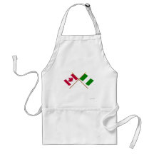 Canada and Nigeria Crossed Flags Apron