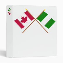 Canada and Nigeria Crossed Flags Binders