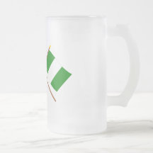 Canada and Nigeria Crossed Flags Mugs
