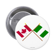 Canada and Nigeria Crossed Flags Pin