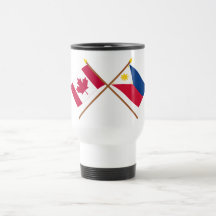 Canada and Philippines Crossed Flags Coffee Mugs
