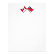 Canada and Taiwan Crossed Flags Letterhead