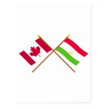 Canada and Tajikistan Crossed Flags Post Cards
