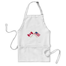 Canada and the United States Crossed Flags Apron