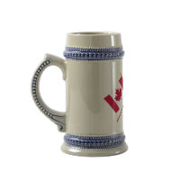 Canada and United States Crossed Flags Mug