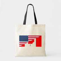 Canada And Usa, hybrids Canvas Bags