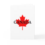 CANADA Blank Note Card