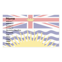Canada British Columbia Flag Business Card