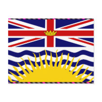 Canada British Columbia Flag Postcards
