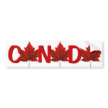 Canada Bumper Sticker Autumn Gold Maple Leaf