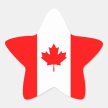 Canada/Canadian Flag Star Stickers