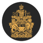 Canada Coat of Arms - Canada Crest Round Stickers