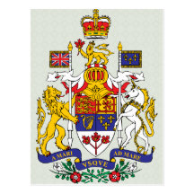Canada Coat of Arms detail Postcard