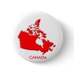 Canada country outline bevelled edge pinback buttons