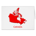Canada country outline bevelled edge cards