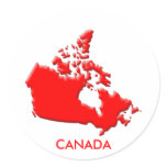 Canada country outline bevelled edge sticker