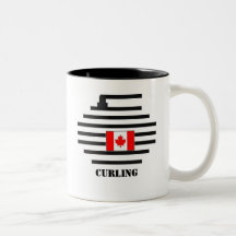Canada Curling Coffee Mugs