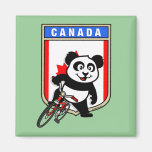 Canada Cycling Panda Magnet