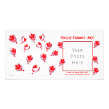 Canada Day Balloons Photo Card Template