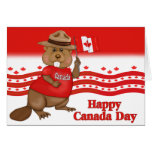 Canada Day Beaver Greeting Cards